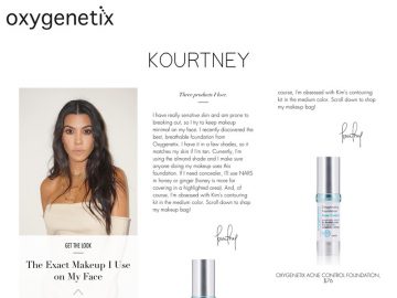 Oxygenetix Kourtney Kardashian